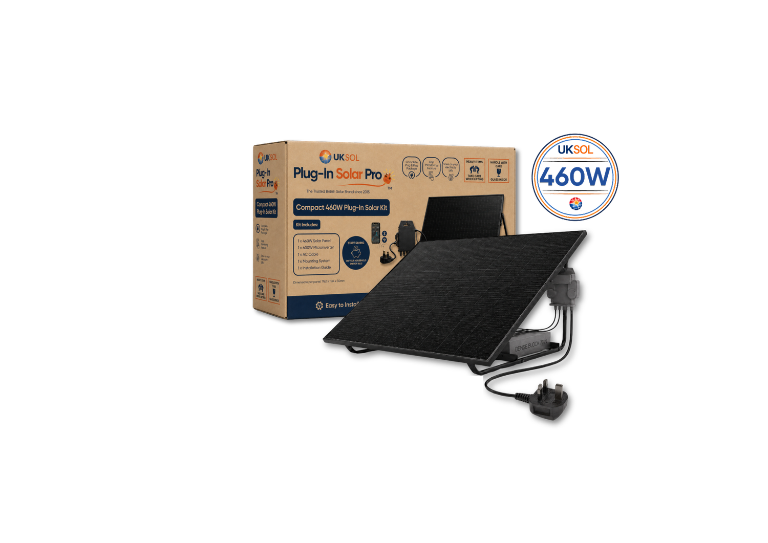 UKSOL Compact 460W Plug-In Solar Kit